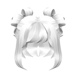 White Fluffy Short Bun Hair
