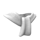 White Folded Over Scarf