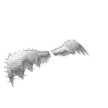 White Gray Scales Dragon Large Wings Grey