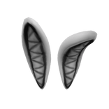 White Grinning Bunny Ears