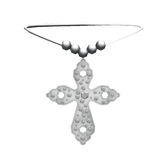 White Grunge Cross Necklace - 3.0