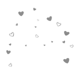 White Heart Confetti