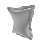 White Huggable Ruffle Pillow