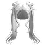 White Kawaii Heart Shaped Pigtails