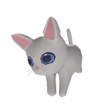 White Kitty Covering your Eyes