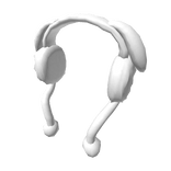 White Lazy Bunny Earmuffs