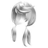 White Loose Anime Pigtails