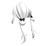 White Low Pigtails w/ Buns