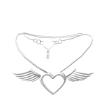 White Magical Heart Necklace