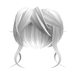 White Messy Anime Hair