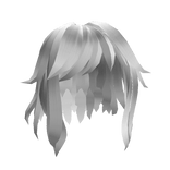 White Messy Anime Hair