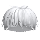 White Messy Manga Hair