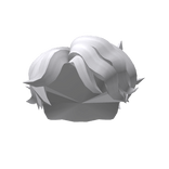 White Messy Wavy Hair