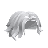 White Messy Wavy Middle Part