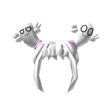 White Peace Sign Ghost Friends Pig Tails Anime