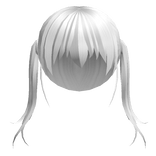 White Pirate Girl Pigtails w/ Bangs