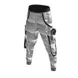 White Puffy Cargo Pants