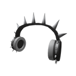 White Punk Rock Headphones