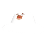 White Reindeer Christmas Trendy Hat 