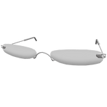 White Retro No-Frame Sunglasses
