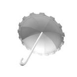 White Ruffle Parasol