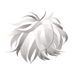 White Sharp Messy Anime Hair