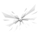 White Shattered Gem Hairclip