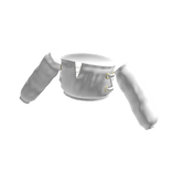 White Sleeve Tube Top with Golden Tie Rings