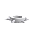 White Spiky Goth Necklace (3.0)