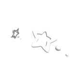 White Star Hairclips