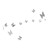 White Swirl of Butterflies (Top) 