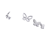 White Trendy Butterfly Hair Clips