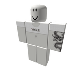 White Vogue Crop Top W/ Tat & Belly Piercing