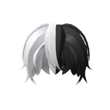 White/Black Split Anime Hair