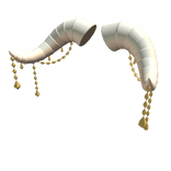 White/Gold Jewelled Giant Horns