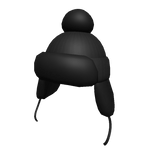 Winter Black Puff Snow Cap