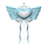 Winter Blue Snow Flake Hair Bow