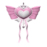 Winter Pink Princess Heart Hair Bow