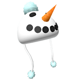 Winter Snowman Blue Pom Beanie