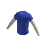 Wrinkled Long Sleeved T-Shirt (Blue)