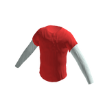 Wrinkled Long Sleeved T-Shirt (Red)