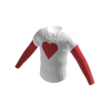 Wrinkled Long Sleeved T-Shirt with Heart