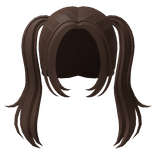 y2k Adorable Preppy Pigtails Brown