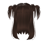 Y2K Aesthetic Brown Hair with Messy Spikey Buns