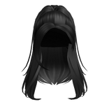 Y2K Aesthetic Long Ponytail (Black)
