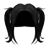 Y2K Aesthetic Pigtails Black