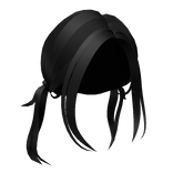 Y2K Aesthetic Pigtails Black