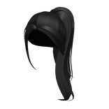 Y2k Aesthetic Ponytail  (Black)