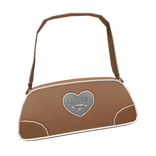 y2k angel mini shoulder bag (Tan & White Trim)