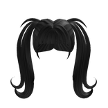 y2k Anime Doll Pigtails in Black